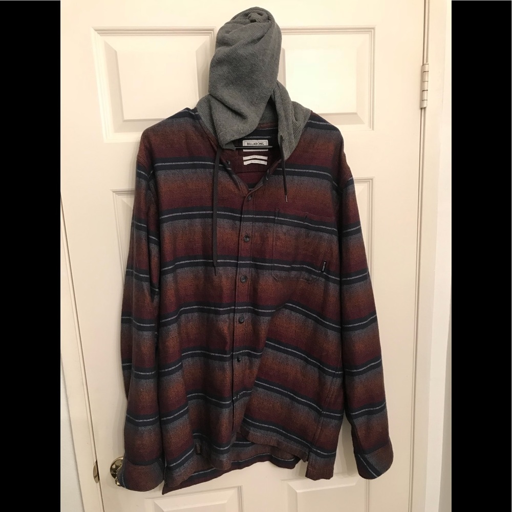 Billabong Hooded Sweatshirt Plaid